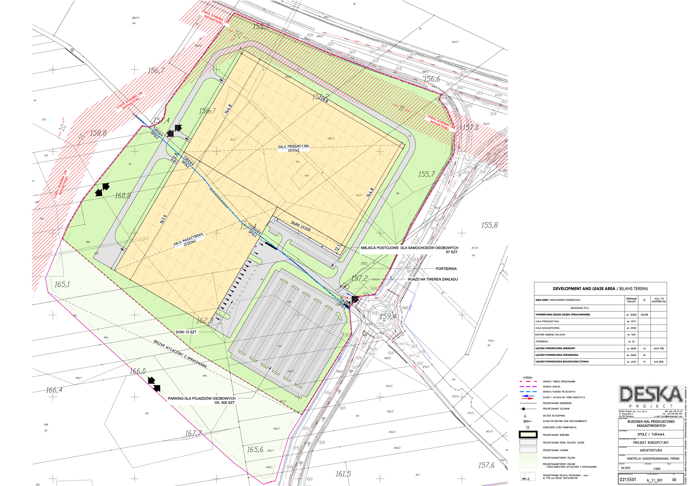 Park logistyczny Opole plan zagospodarowania terenu